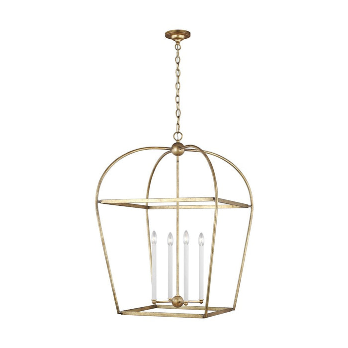 Visual Comfort Studio Stonington 4 Light Large Lantern, Antique Gild - CC1104ADB