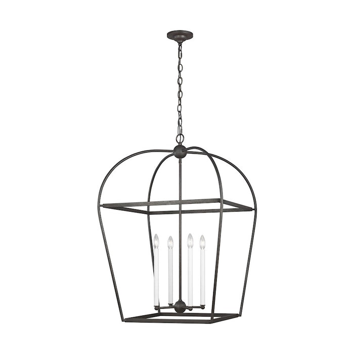 Visual Comfort Studio Stonington 4 Light Large Lantern, Smith Steel - CC1104SMS