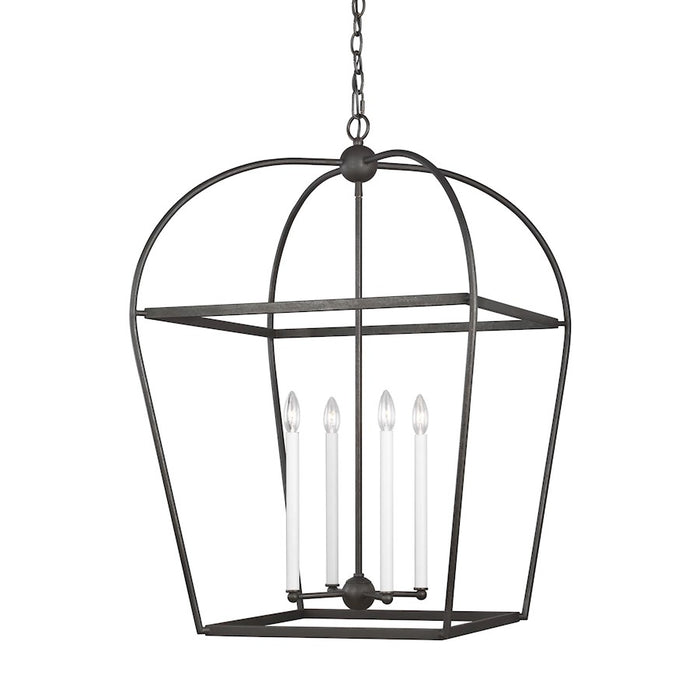 Visual Comfort Studio Stonington 4 Light Large Lantern, Smith Steel