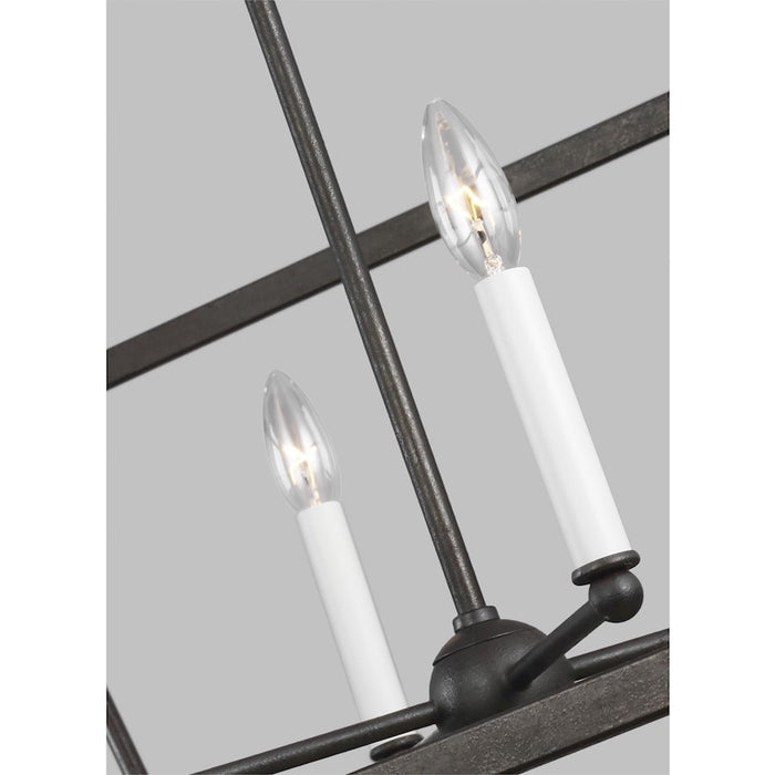 Visual Comfort Studio Stonington 4 Light Wide Lantern, Smith Steel - CC1114SMS