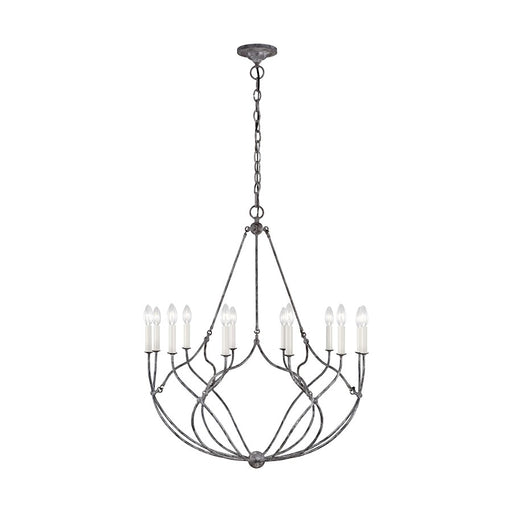 Visual Comfort Studio Richmond 12 Light Med Chandelier, Galvanized - CC11212WGV