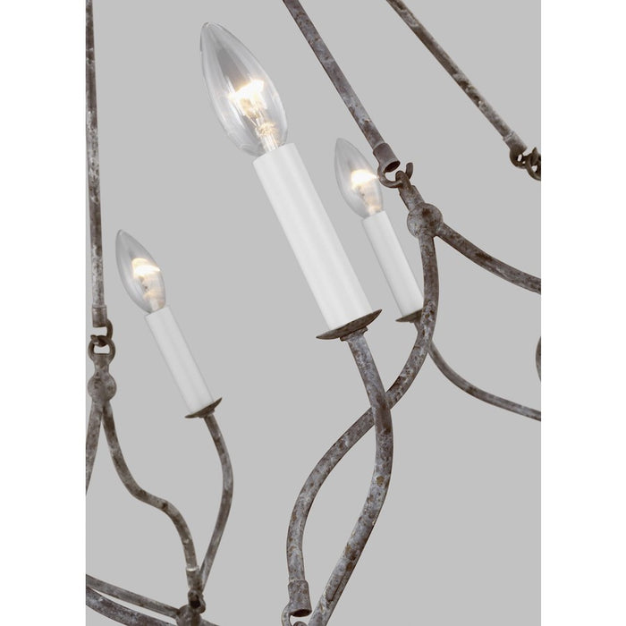 Visual Comfort Studio Richmond 12 Light Med Chandelier, Galvanized