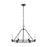 Visual Comfort Studio Keystone 6 Light Small Chandelier, Aged Iron - CC1196AI