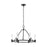 Visual Comfort Studio Keystone 6 Light Small Chandelier, Aged Iron