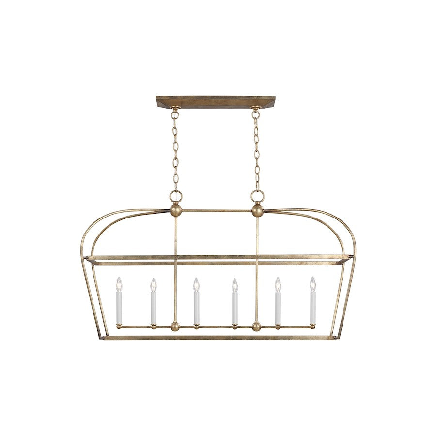 Visual Comfort Studio Stonington 6 Light Linear Lantern, Ant Gild - CC1216ADB