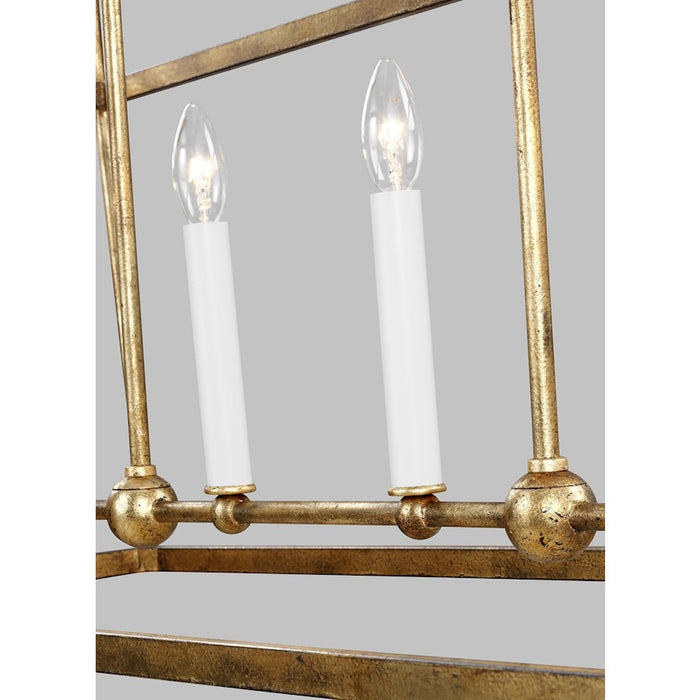 Visual Comfort Studio Stonington 6 Light Linear Lantern, Ant Gild