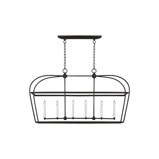 Visual Comfort Studio Stonington 6 Light Linear Lantern, Smith Steel - CC1216SMS