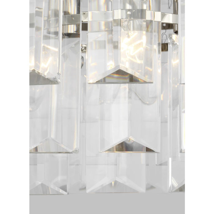 Visual Comfort Studio Arden 4 Light Small Chandelier, Polished Nickel