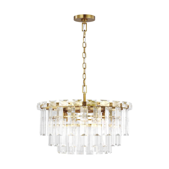 Visual Comfort Studio Arden 10-Lt Med Chandelier, Burnished Brass - CC12610BBS