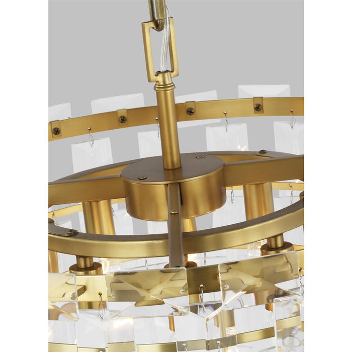 Visual Comfort Studio Arden 10-Lt Med Chandelier, Burnished Brass