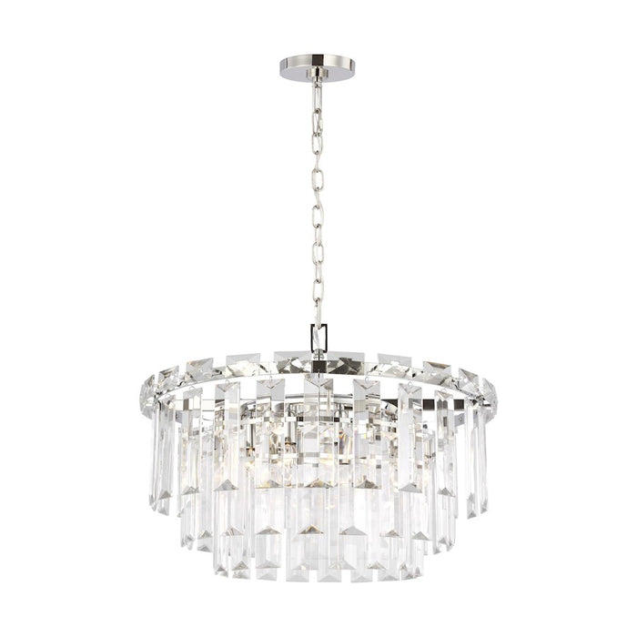 Visual Comfort Studio Arden 10 Light Med Chandelier, Polished Nickel