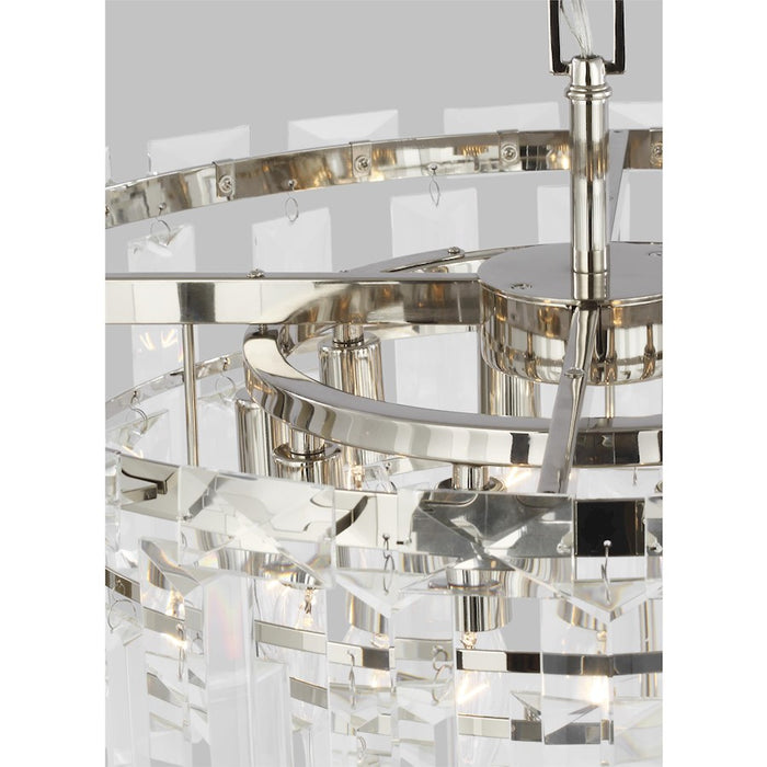 Visual Comfort Studio Arden 10 Light Med Chandelier, Polished Nickel