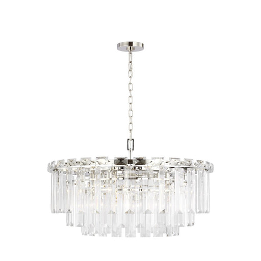 Visual Comfort Studio Arden 16-Lt Large Chandelier, Pol Nickel - CC12716PN