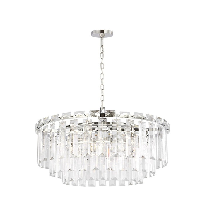 Visual Comfort Studio Arden 16-Lt Large Chandelier, Pol Nickel
