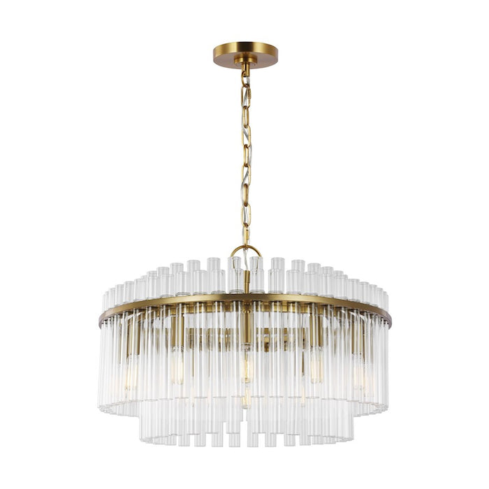 Visual Comfort Studio Beckett 12-Lt Med Chandelier, Burnished Brass