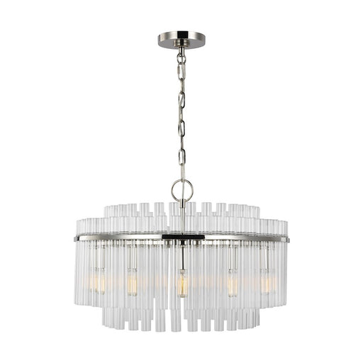 Visual Comfort Studio Beckett 12-Lt Med Chandelier, Pol Nickel - CC12812PN