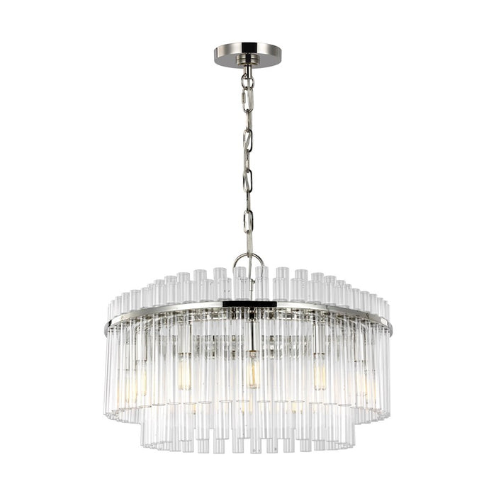 Visual Comfort Studio Beckett 12-Lt Med Chandelier, Pol Nickel