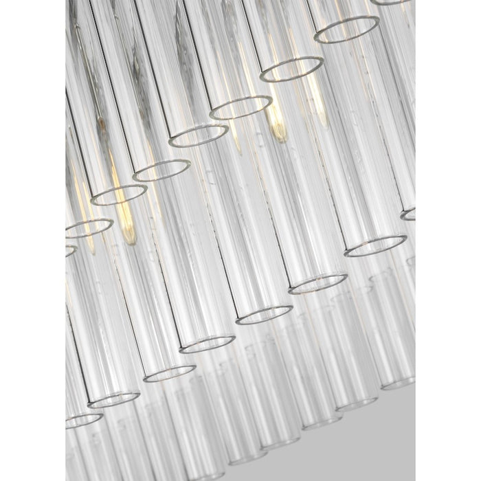 Visual Comfort Studio Beckett 7-Lt Linear Chandelier, Pol Nickel