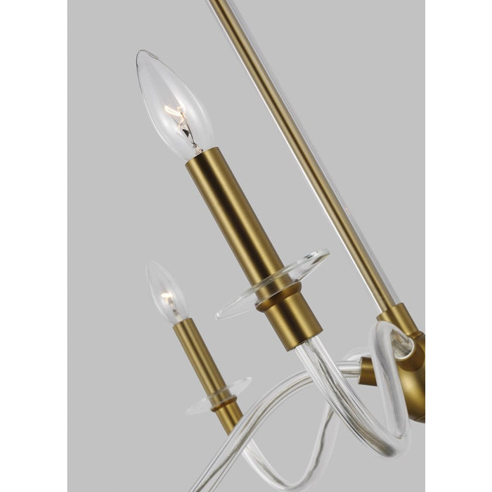 Visual Comfort Studio Hanover 5-Lt Med Chandelier, Burnished Brass