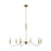 Visual Comfort Studio Hanover 6-Lt Large Chandelier, Burnished Brass - CC1326BBS