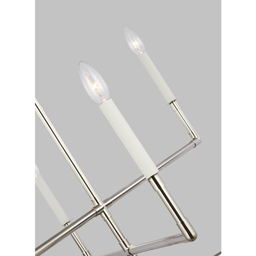 Visual Comfort Studio Bayview 6 Light Med Chandelier, Polished Nickel