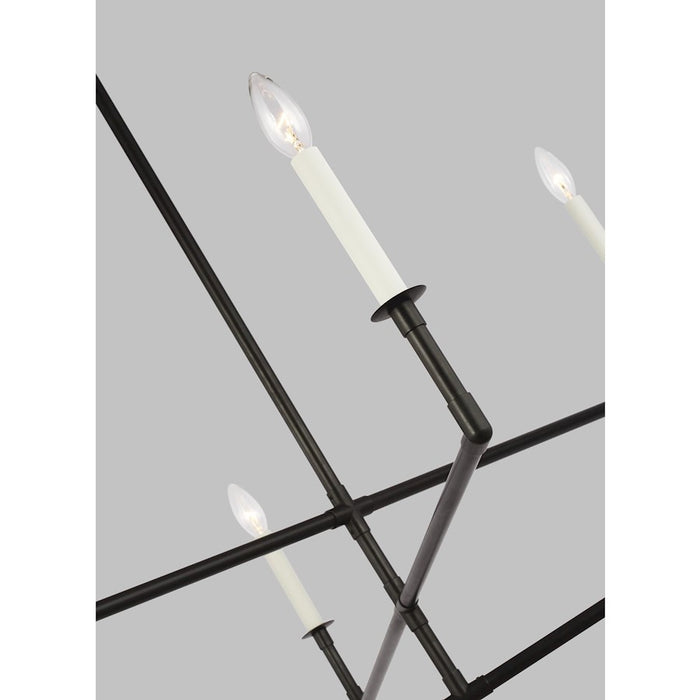 Visual Comfort Studio Bayview 6 Light Large Chandelier, Aged Iron