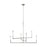 Visual Comfort Studio Bayview 6-Lt Large Chandelier, Pol Nickel - CC1356PN