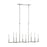 Visual Comfort Studio Bayview 8-Lt Linear Chandelier, Pol Nickel - CC1368PN