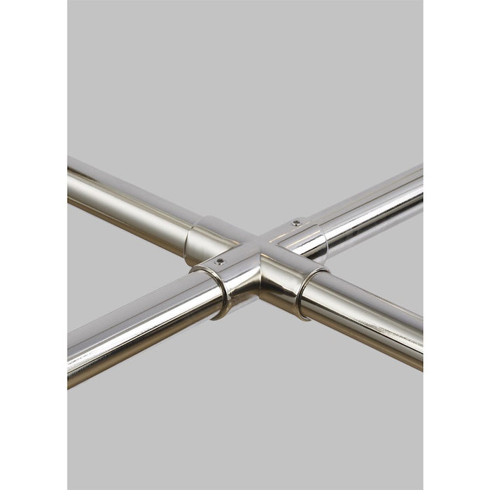 Visual Comfort Studio Bayview 8-Lt Linear Chandelier, Pol Nickel