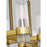 Visual Comfort Studio Geneva 10-Lt Linear Chandelier, Brass/Clear