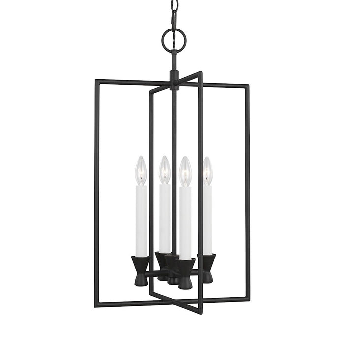 Visual Comfort Studio Keystone 4 Light Lantern, Aged Iron