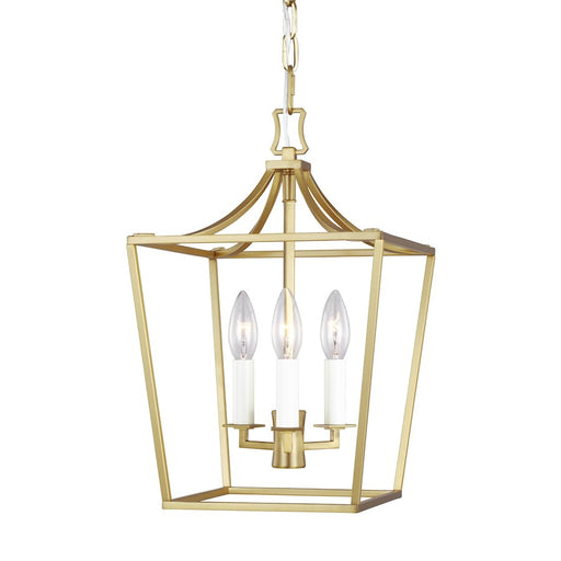 Visual Comfort Studio Southold 3 Light Mini Lantern, Burnished Brass - CC1433BBS