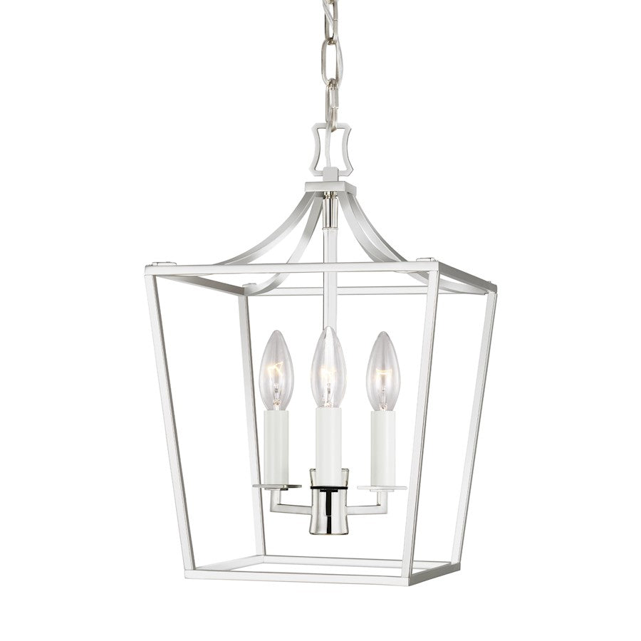 Visual Comfort Studio Southold 3 Light Mini Lantern, Polished Nickel - CC1433PN