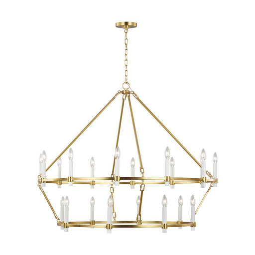 Visual Comfort Studio Marston 20-Lt 2 Tier Large Chandelier, Brass - CC14420BBS