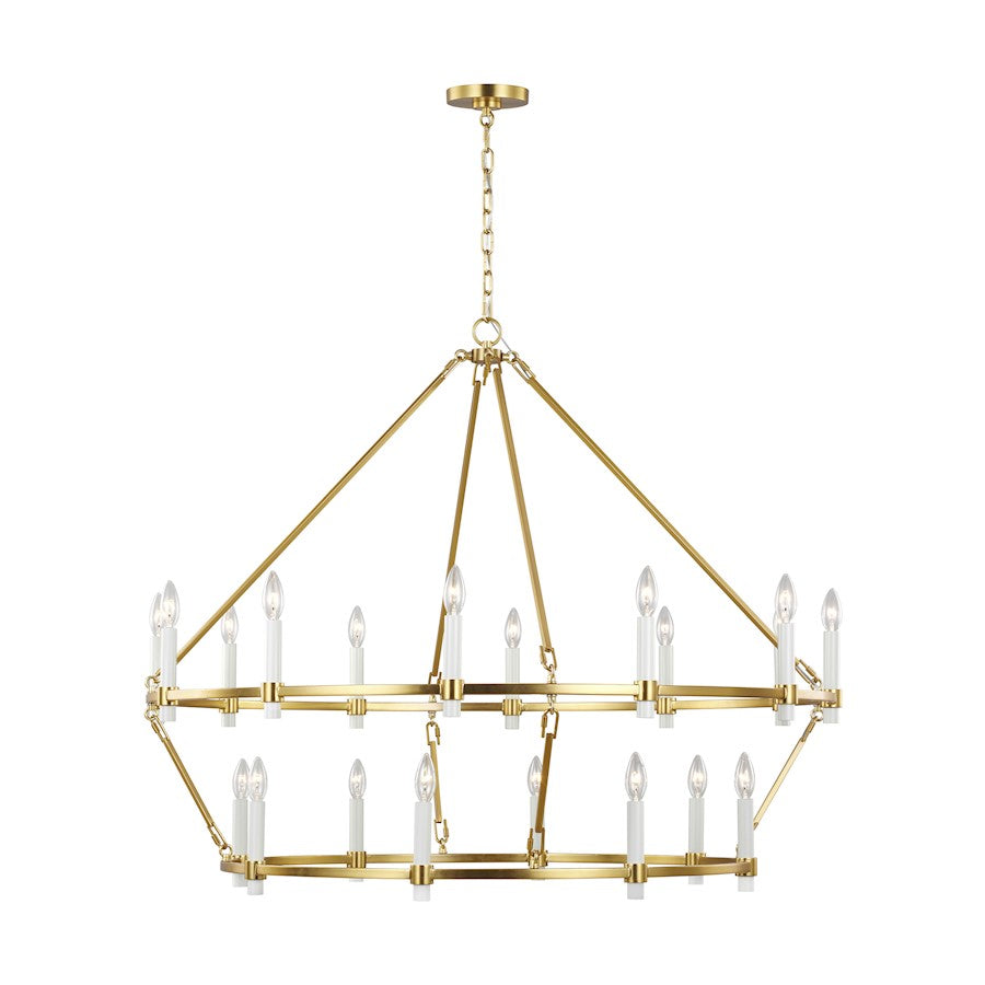 Visual Comfort Studio Marston 20-Lt 2 Tier Large Chandelier, Brass - CC14420BBS