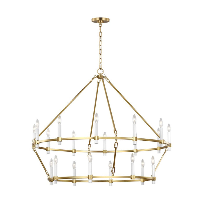 Visual Comfort Studio Marston 20-Lt 2 Tier Large Chandelier, Brass