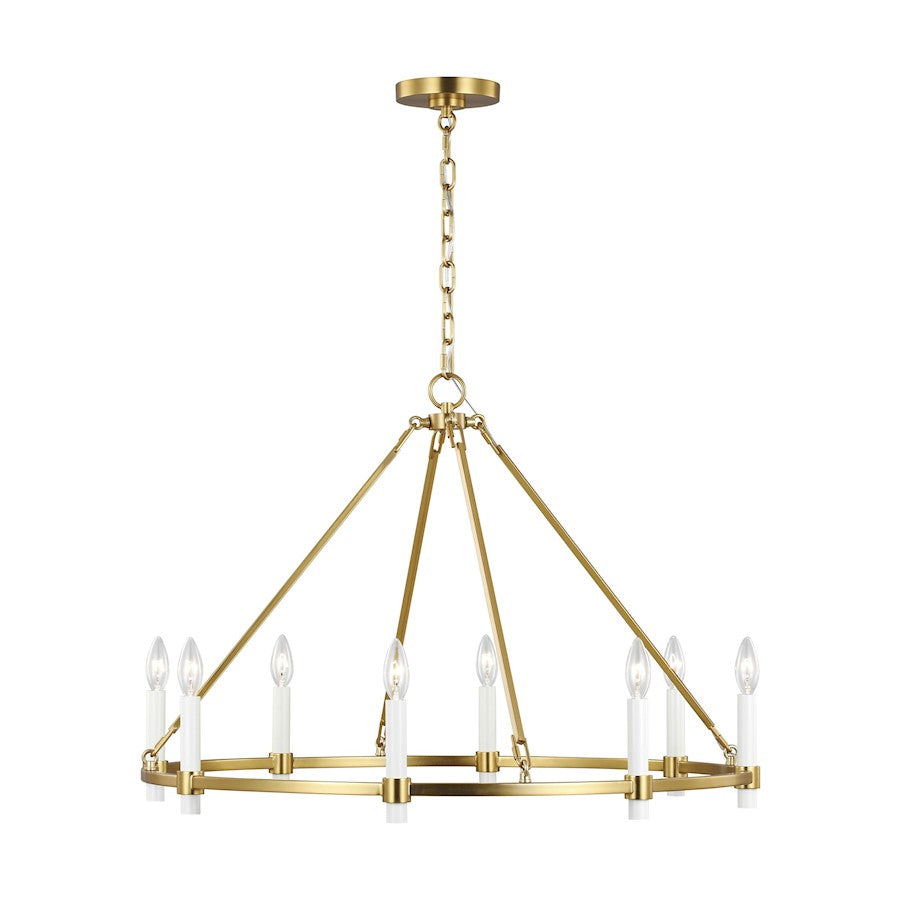 Visual Comfort Studio Marston 8-Lt Large Chandelier, Burnished Brass - CC1458BBS