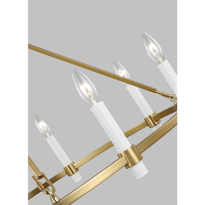 Visual Comfort Studio Marston 8-Lt Large Chandelier, Burnished Brass