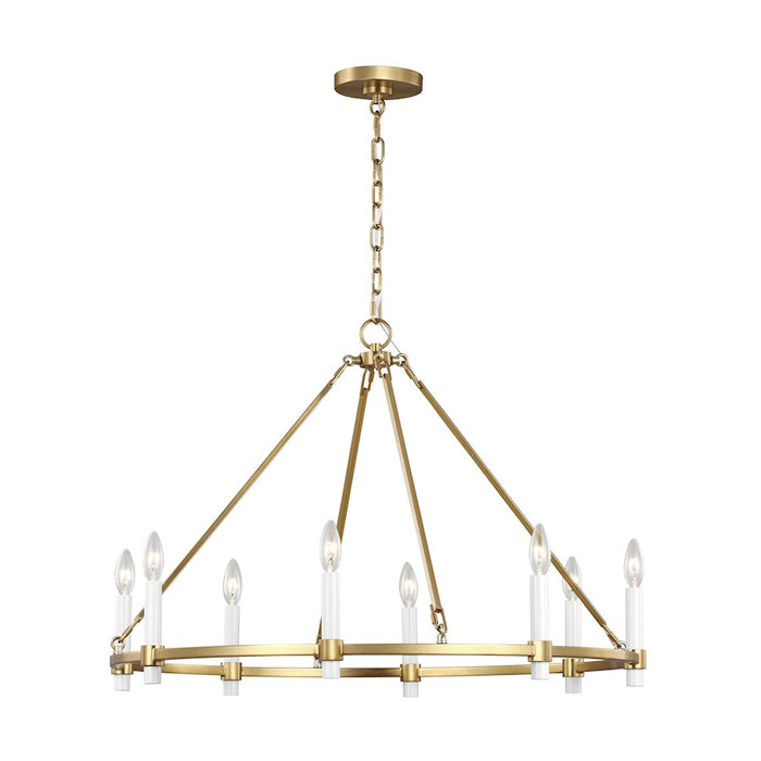 Visual Comfort Studio Marston 8-Lt Large Chandelier, Burnished Brass