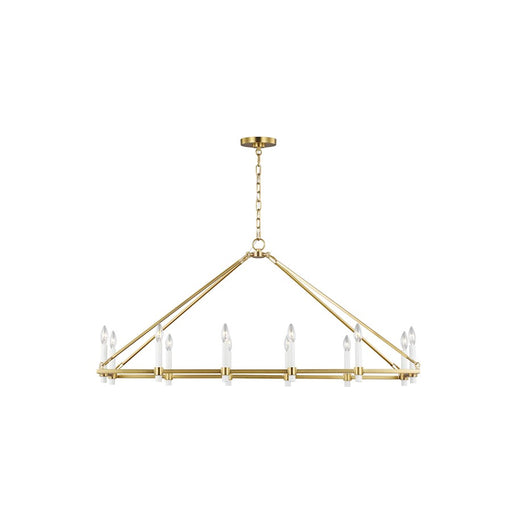 Visual Comfort Studio Marston 12-Lt Linear Chandelier, Burnished - CC14612BBS