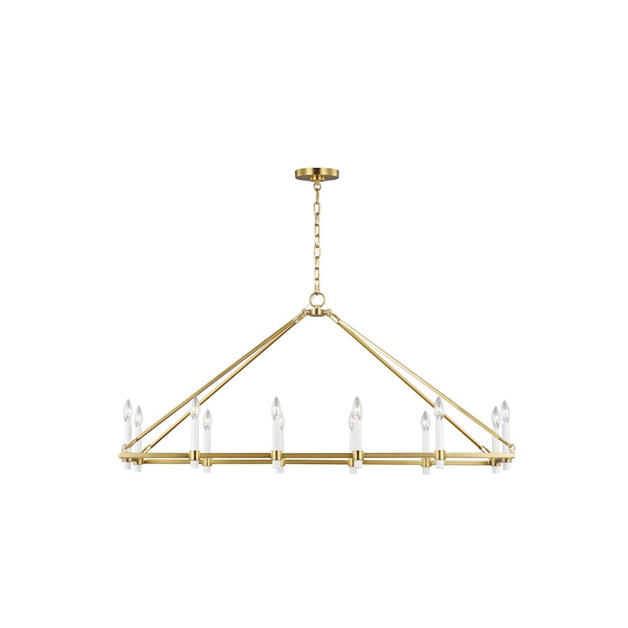 Visual Comfort Studio Marston 12-Lt Linear Chandelier, Burnished - CC14612BBS