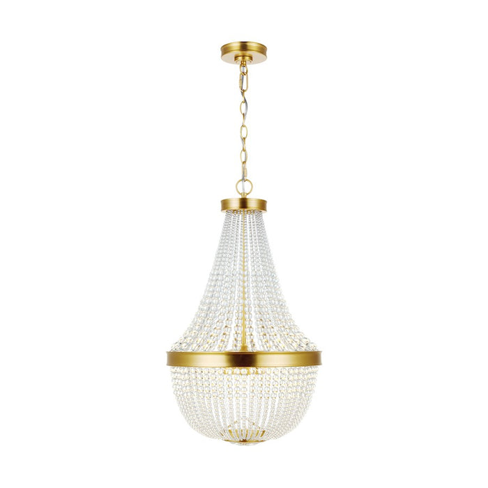 Visual Comfort Studio Summerhill 6-Lt Small Chandelier, Brass/Clear - CC1476BBS