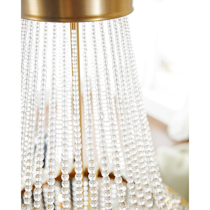 Visual Comfort Studio Summerhill 12-Lt Med Chandelier, Brass/Clear