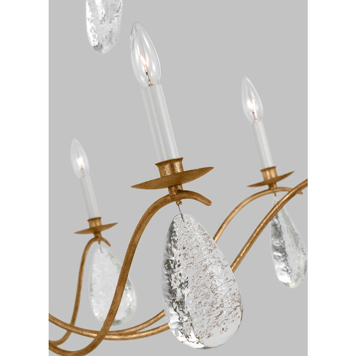 Visual Comfort Studio Shannon 8-Lt Extra Chandelier, Ant Gild/CRY