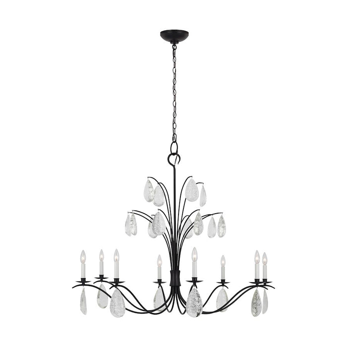 Visual Comfort Studio Shannon 8-Lt XL Chandelier, Iron/Crystal - CC1598AI