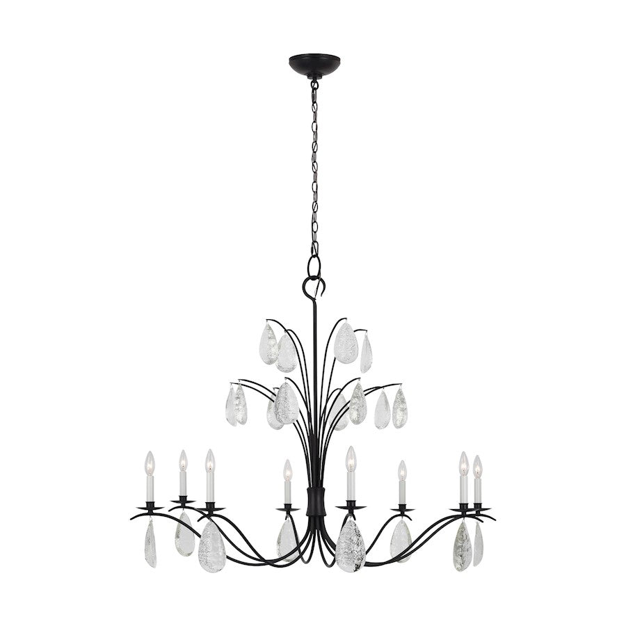 Visual Comfort Studio Shannon 8-Lt XL Chandelier, Iron/Crystal - CC1598AI