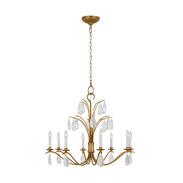 Visual Comfort Studio Shannon 8-Lt Large Chandelier, Ant Gild/CRY - CC1608ADB