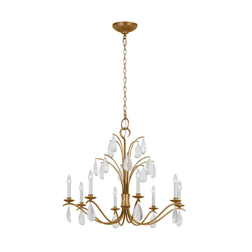 Visual Comfort Studio Shannon 8-Lt Large Chandelier, Ant Gild/CRY