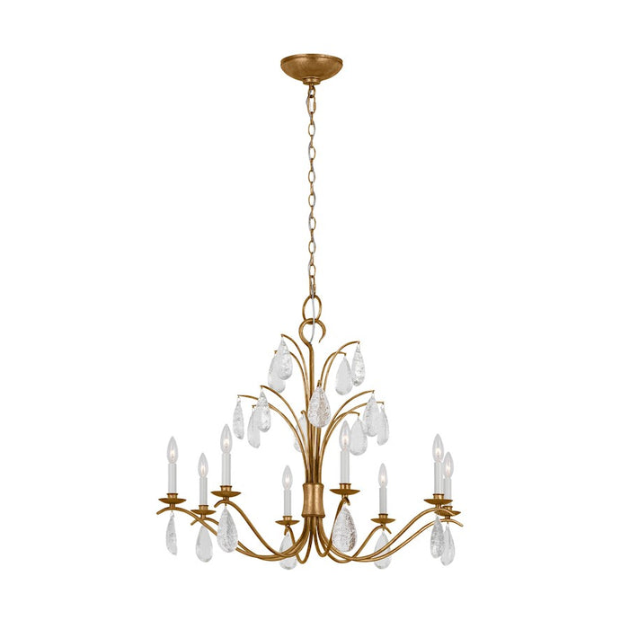 Visual Comfort Studio Shannon 8-Lt Large Chandelier, Ant Gild/CRY