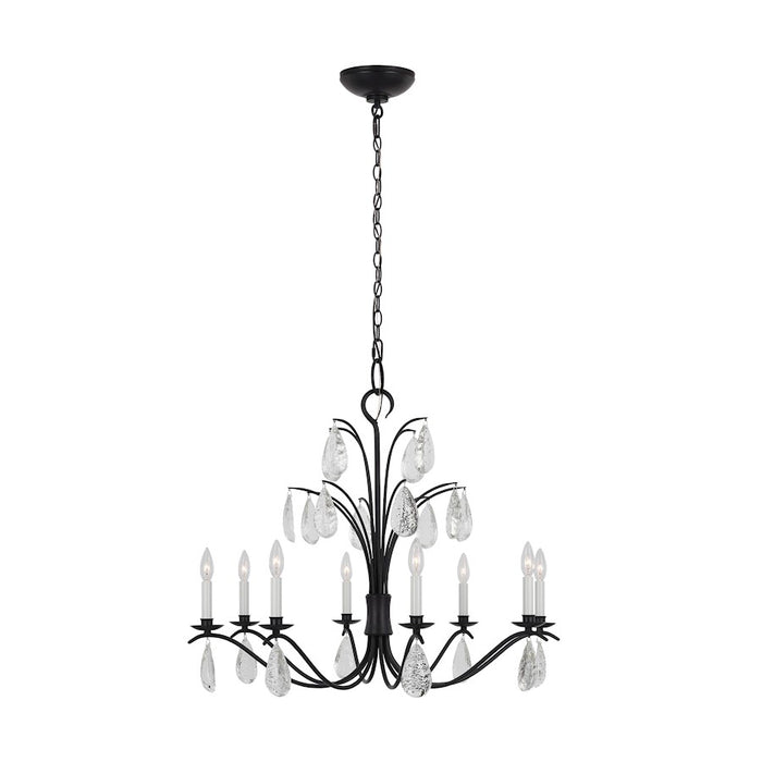 Visual Comfort Studio Shannon 8 Light Large Chandelier, Iron/Crystal - CC1608AI